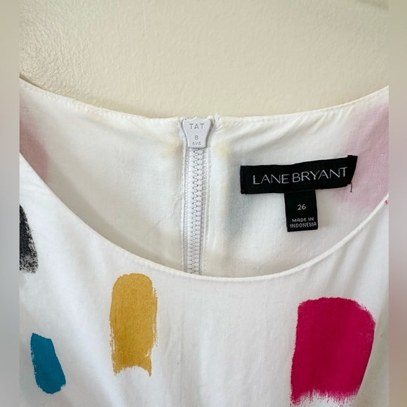 Plus Size ✨ Lane Bryant Confetti Multicolor Midi Dress with Pockets Size 26W - Picture 10 of 15